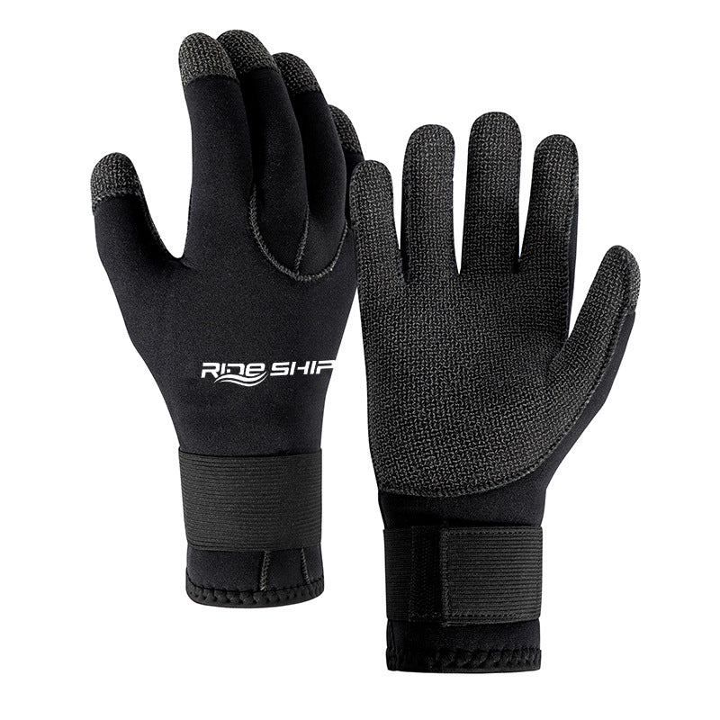 35MM Plongée Mittens résistant à l'usure Kevlar Titanium Revêtement eau chaude antidérapante résistant au froid