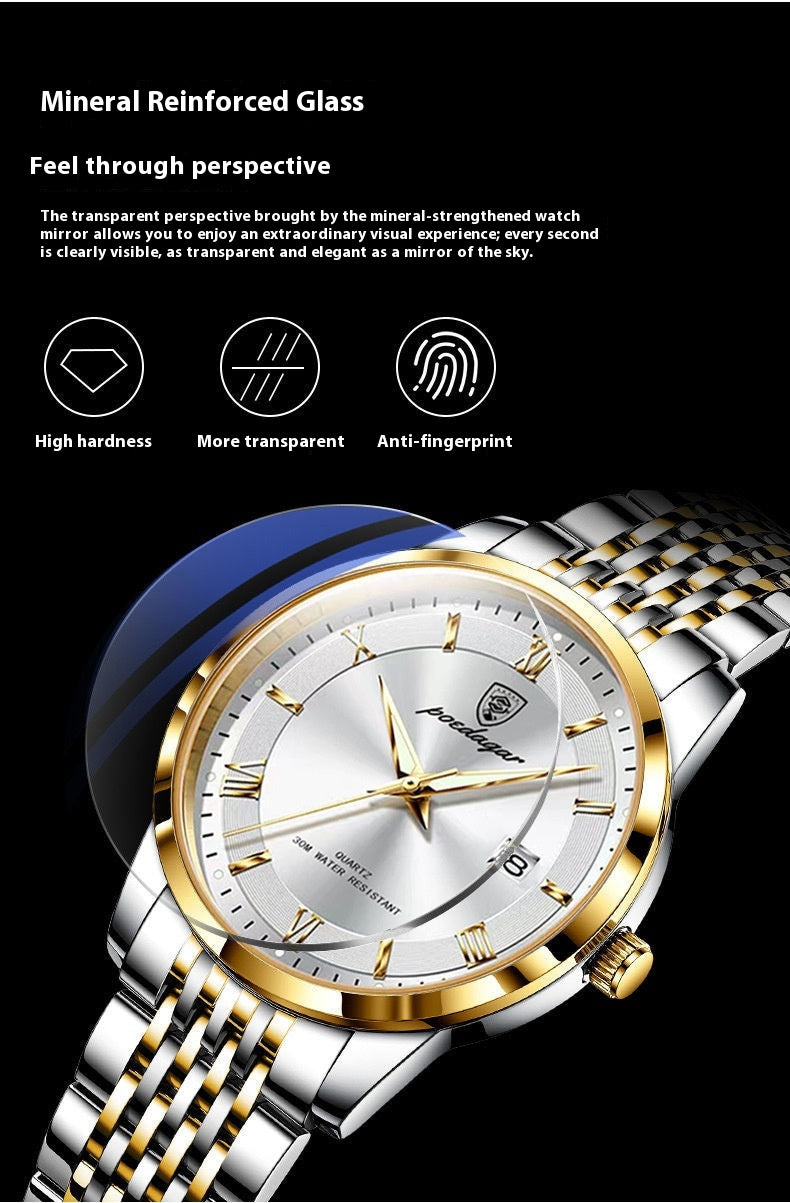 Montres Homme Imperméable Calendrier lumineux Montres Quartz