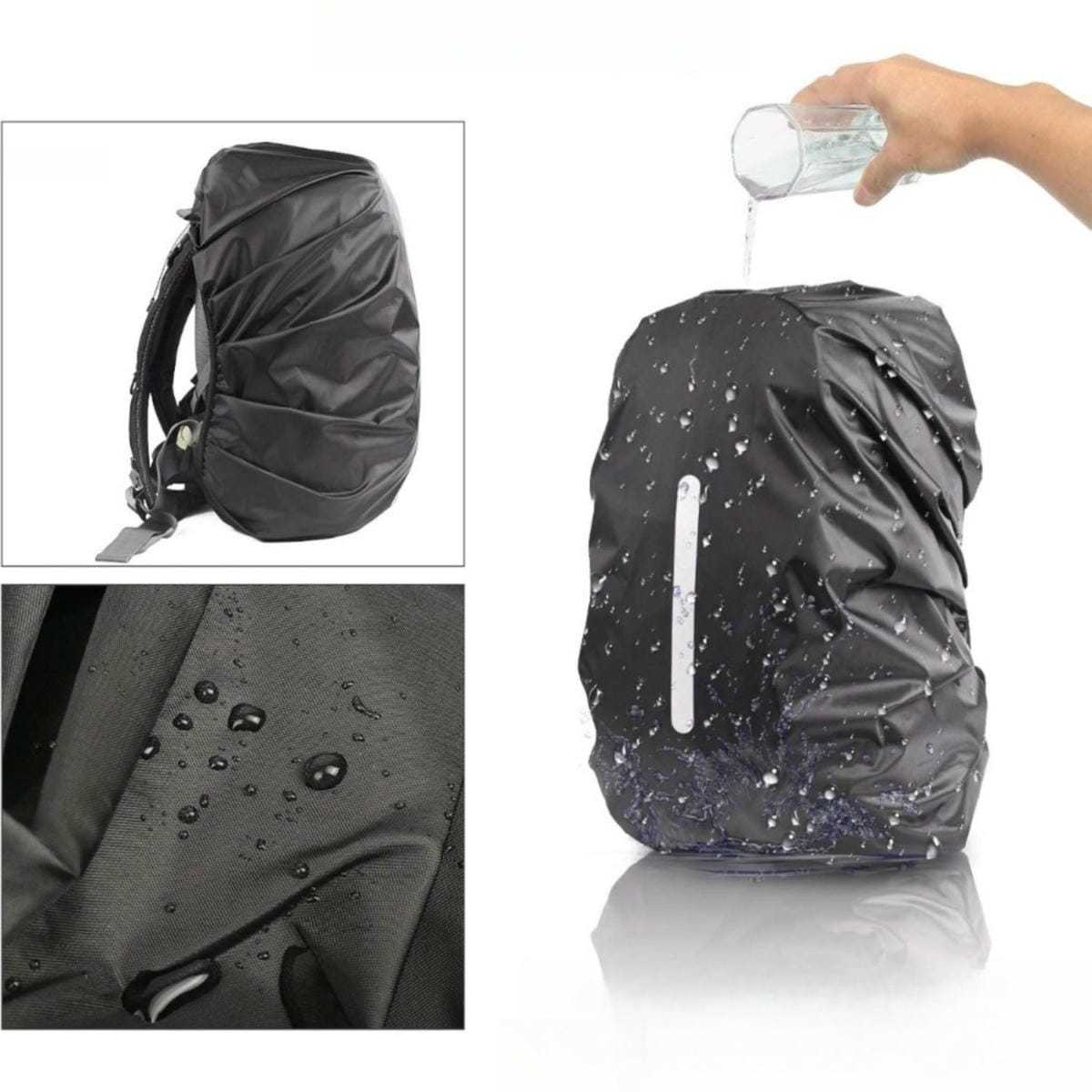 Couverture sac à dos Taille M En noir et vert - Couverture de protection pour les sacs à dos et les voyages - Acce
