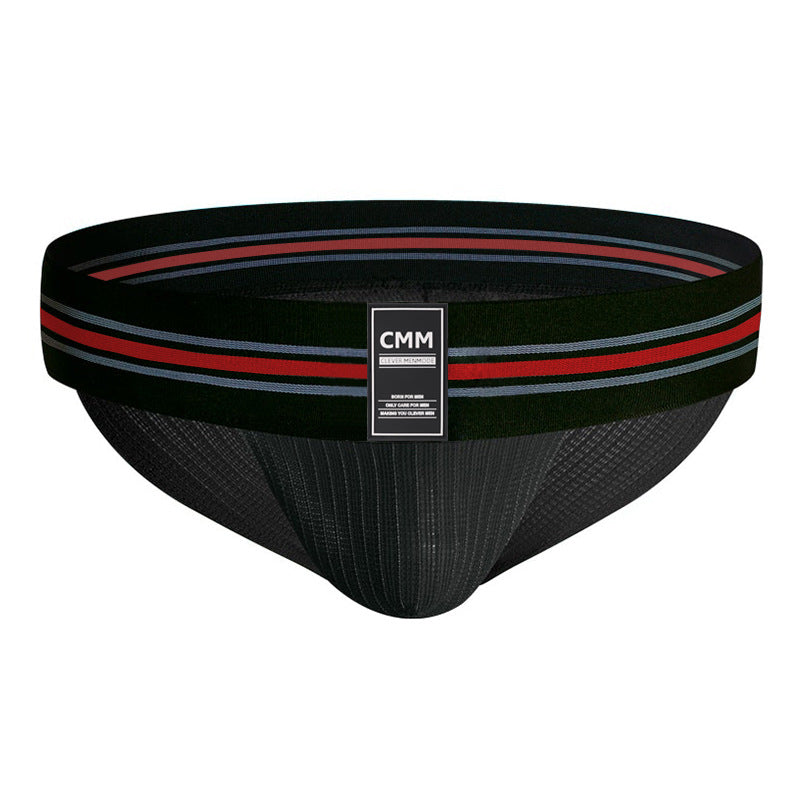 Sous-vêtements sport arc-en-ciel haute coupe ultra large pour hommes
