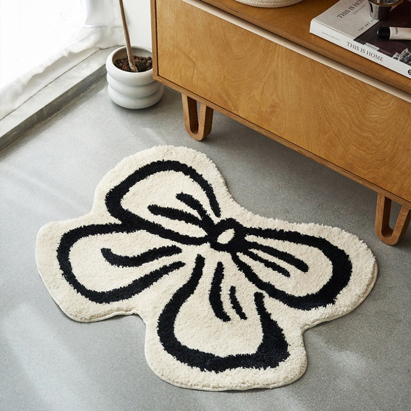 Tapis de sol épais à l'épreuve du froid en imitation cachemire Ca en forme de arc et en forme irrégulière