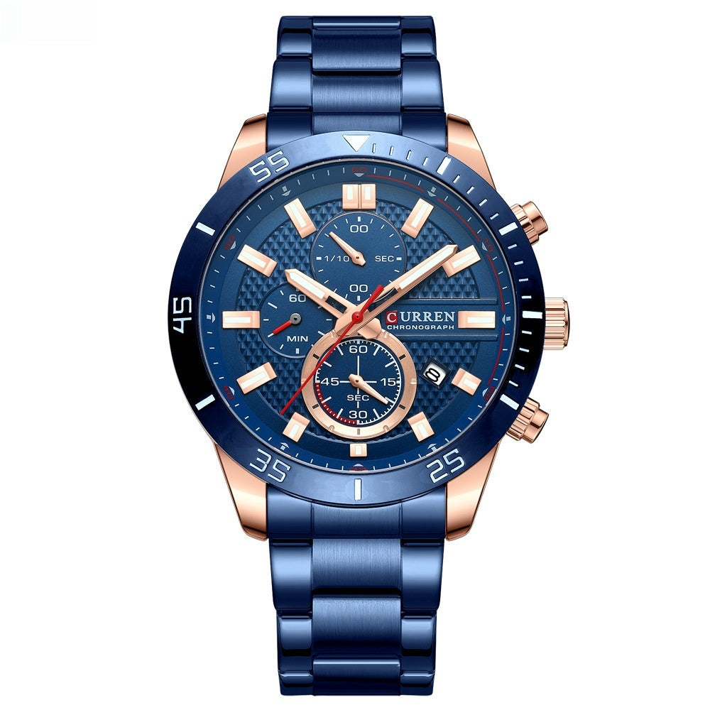 Montre étanche multifonction Quartz pour homme
