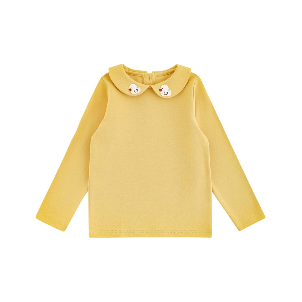 Filles Étiquette de dessin animé Col rond Chemise de bas
