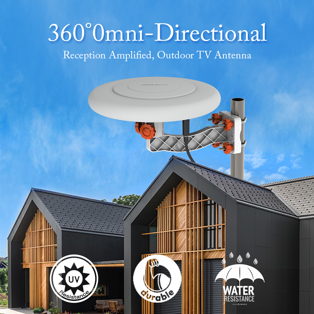 TA-A1 360 Degree Direction TV Antenne UV double bande 47-860 MHz 15-18dB HD Outdoor