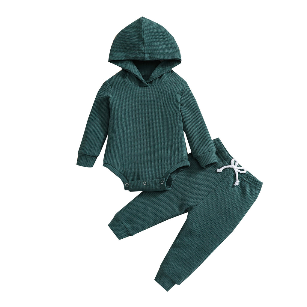 New Style Kids Hooded Romper Set