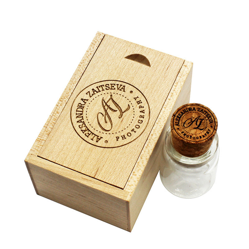 Disque de stockage de bouteille de lettering en bois personnalisé