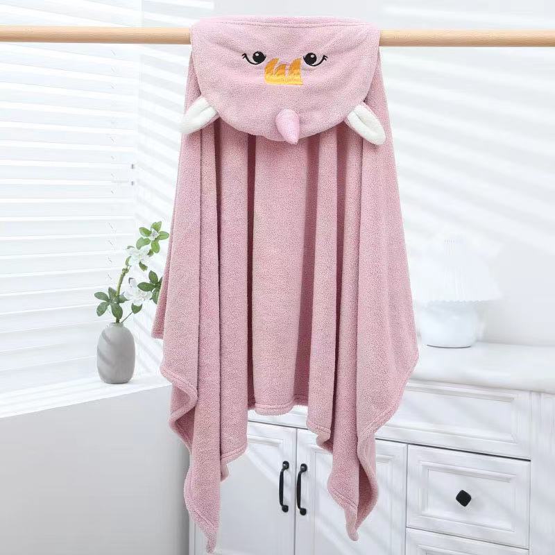 Coral Fleece à capuche mignon Peigne de bain Peigne de bain Lazy Châl Cap pour enfants