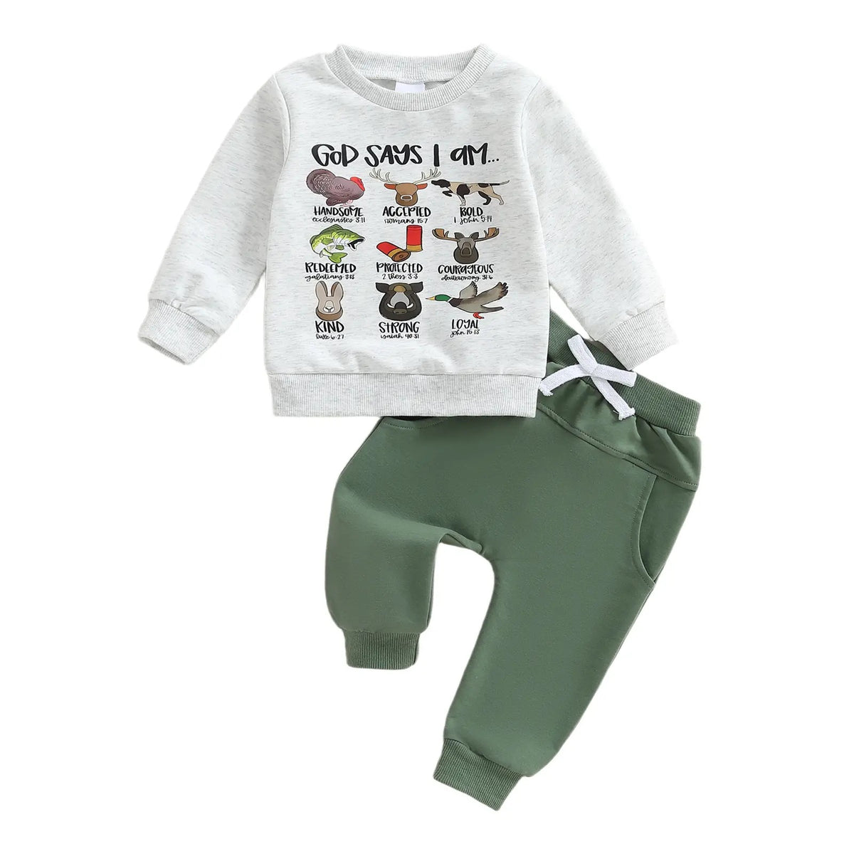 Boys Casual Set with Cartoon Car