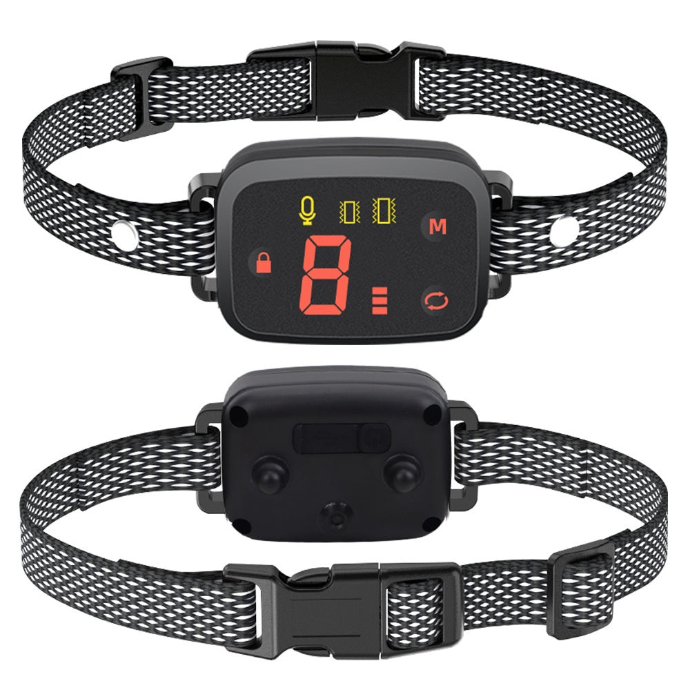 Waterproof Pet Collar Anti-Bark with Touch-Control Digital Display