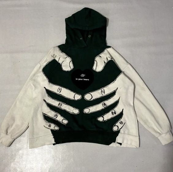 American Euro Style Street Fashion Trend Retro impression 3D Pull-over à capuche pour les hommes et