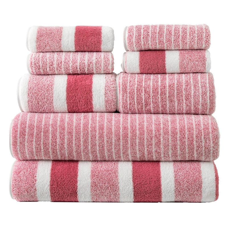Toile de corail Double face Épaisseur 8 pièces Ensemble Serviettes Écharpe carrée