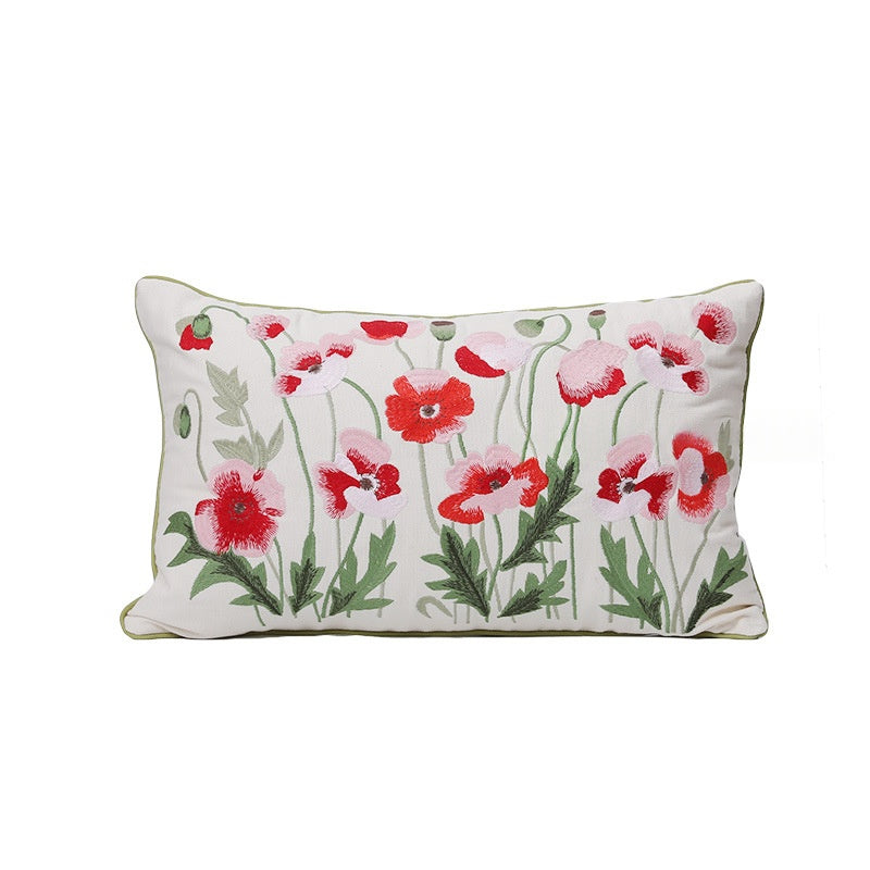 Brodé Floral Trim Sofachambre à coucher Oreiller