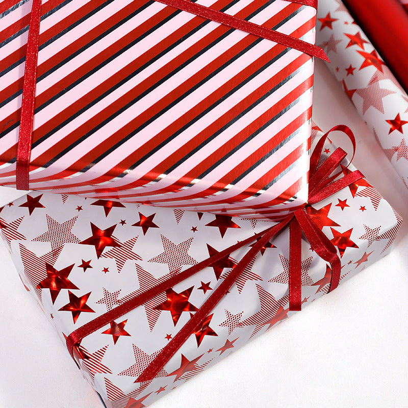 Cadeau de Noël et cadeau d'anniversaire Papier enduit d'aluminium décoratif