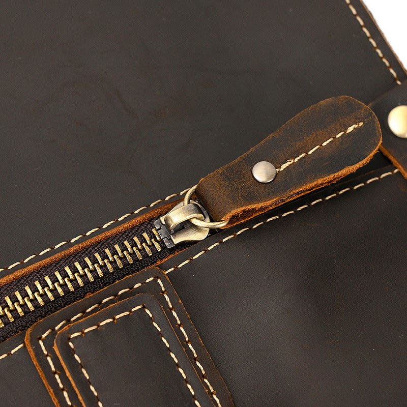 Porte-monnaie en cuir Retro Crazy Horse