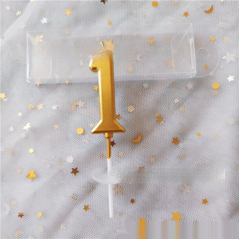 Décoration de gâteau d'anniversaire de bougie numérique