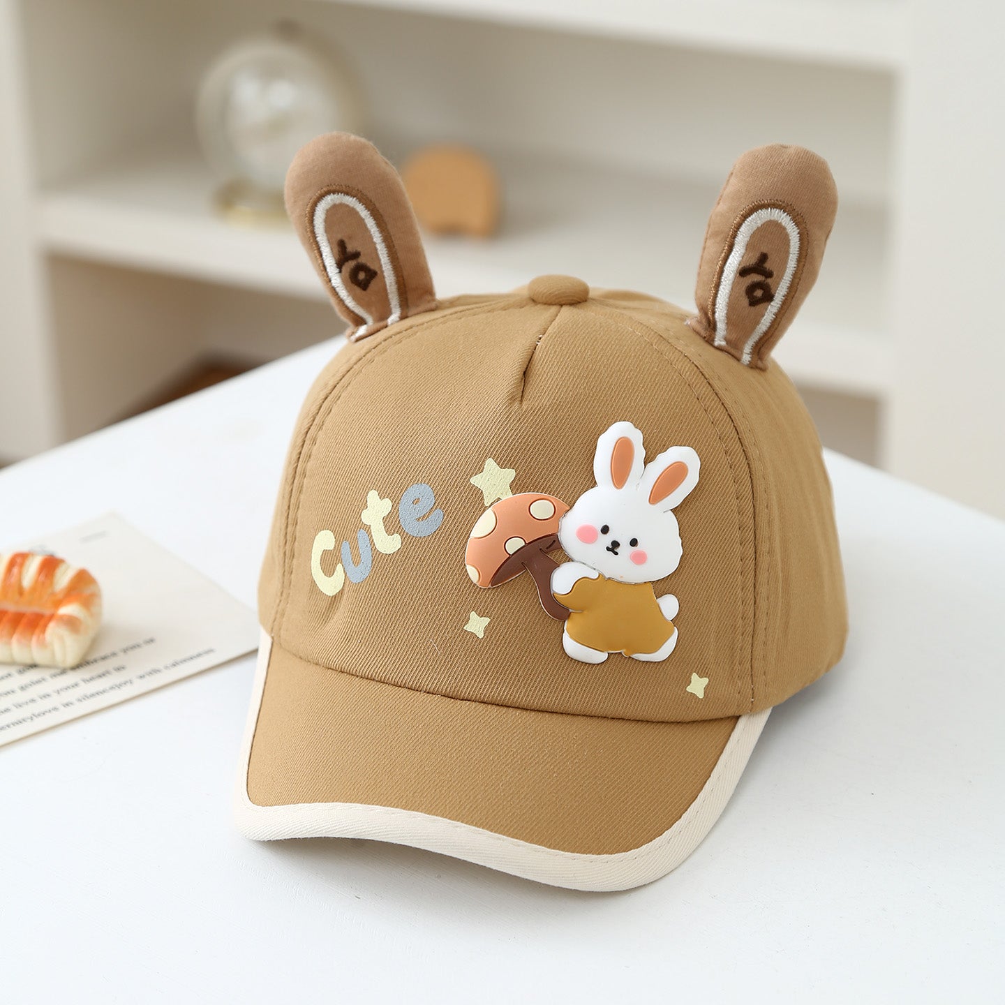 Chapeau pour enfants - Coréen Style Baby Trois dimensions Lapin Oreilles Cartoon Champignon Lapin B