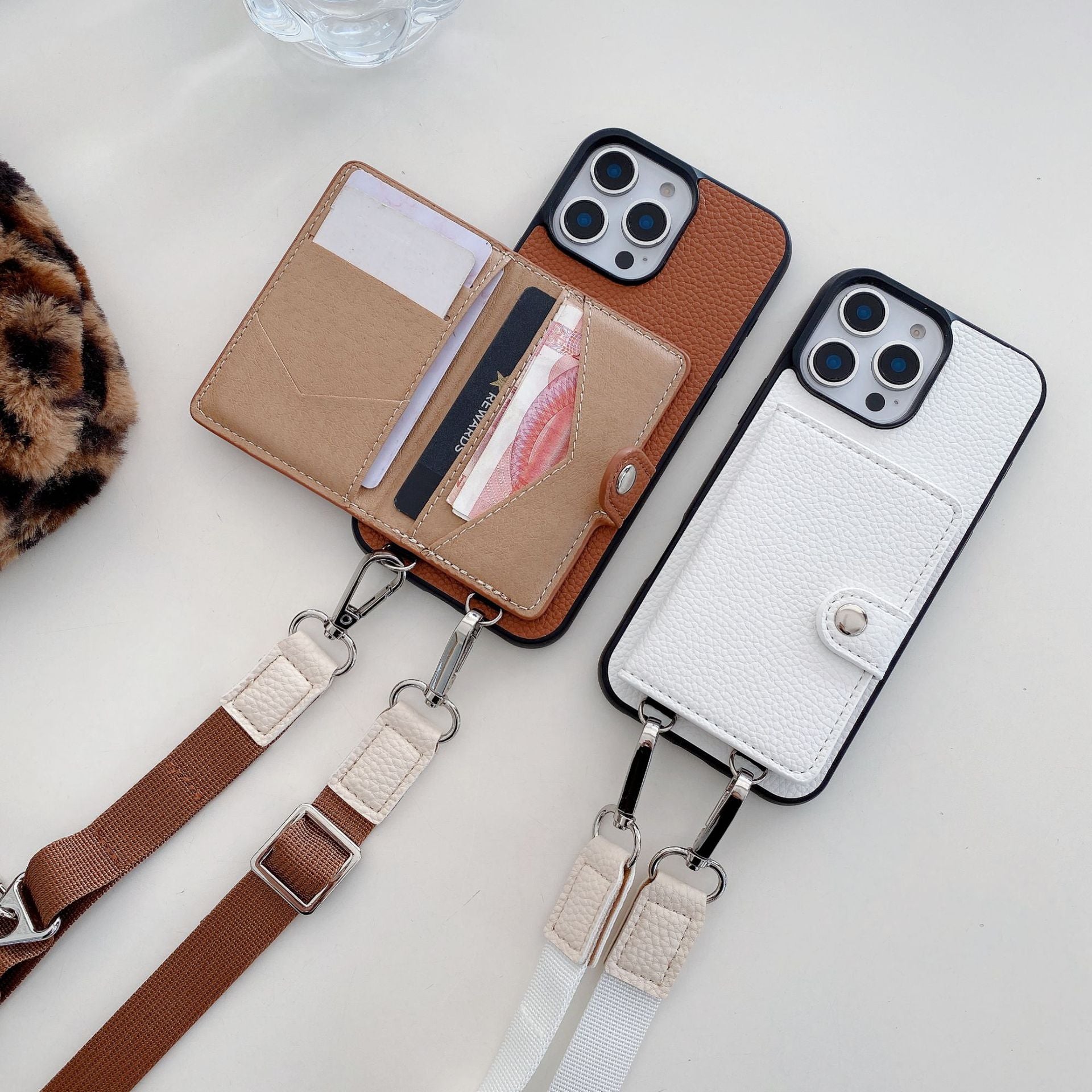 Housse de téléphone de lanyard de carte