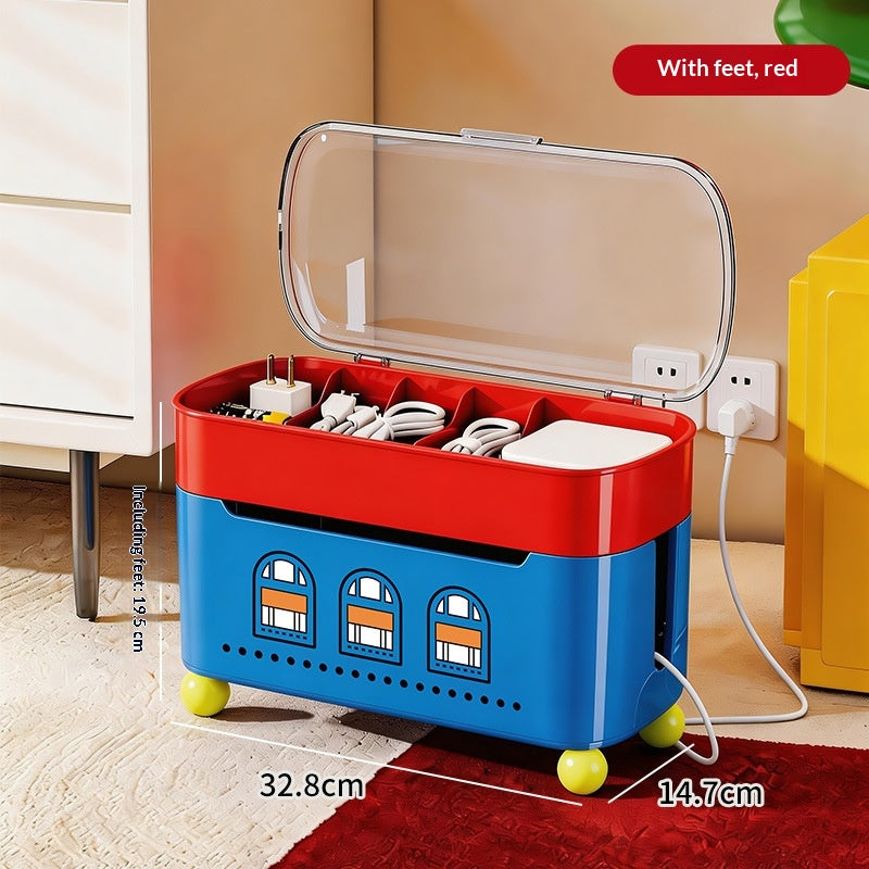 Organisateur de câblodistribution de données de bureau de maison avec lid