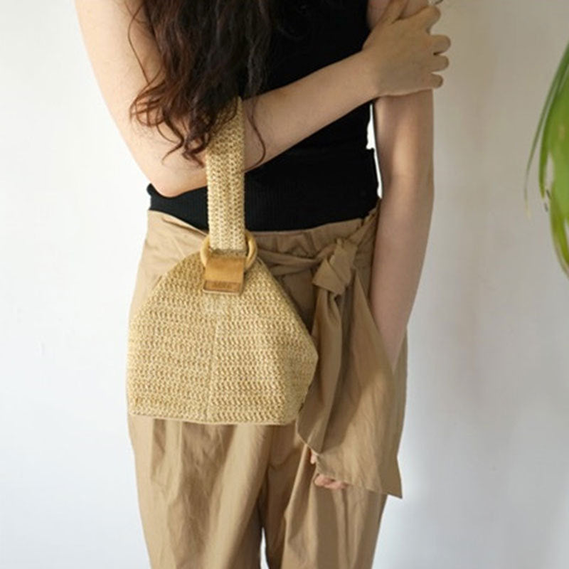 Sac en paille pour femmes Beach Woven sac en coton