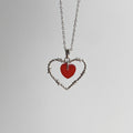 Collier de coeur rouge pour les femmes