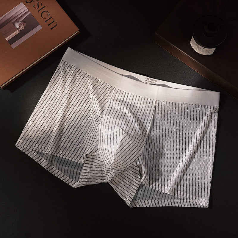 Slip de boxeur en soie glacée pour hommes