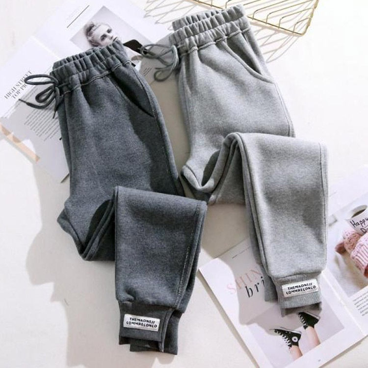 Pantalons de laine de laine de la jambe en vrac pour femmes