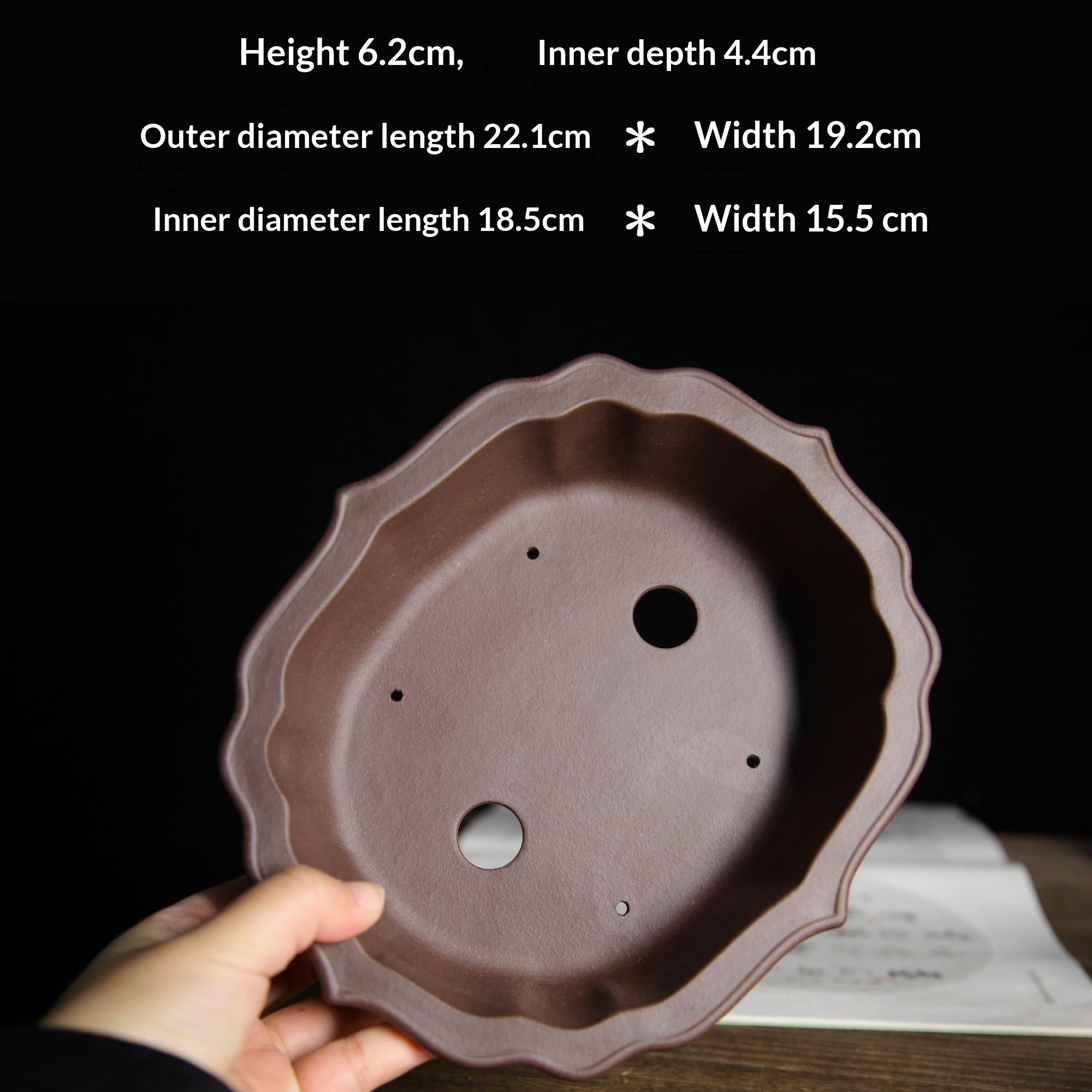 Zisha Ore brute Purple Clay Horse Trough Basin