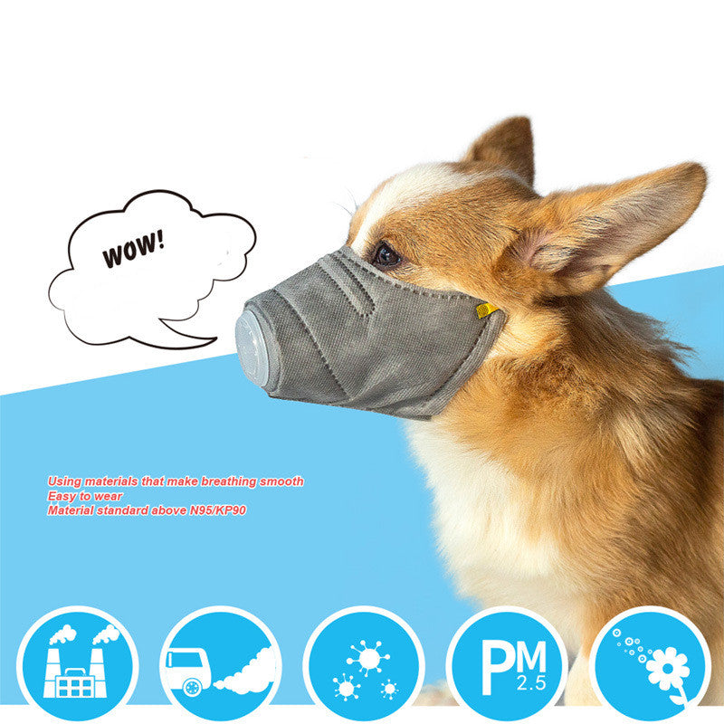 Chiens Masques anti-buée Masques anti-poussière Pollution de gaz Muselière Chien doux visage Coton Masque de bouche Pe