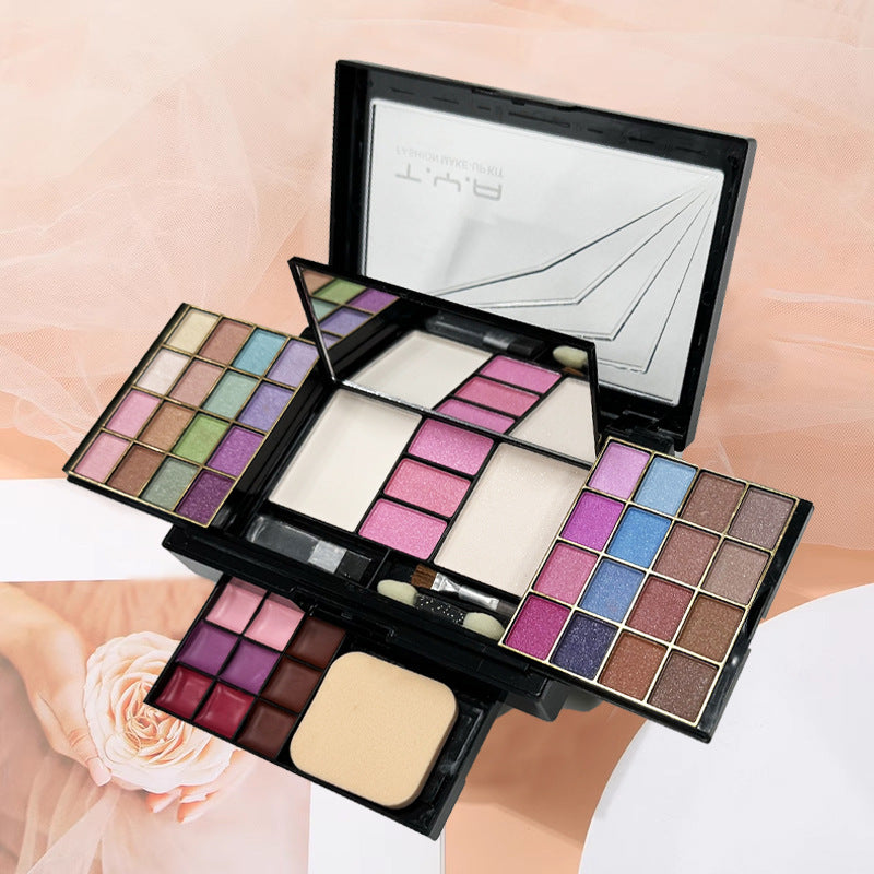 A Tianya Cosmetics 46 couleurs jeu de paupières perles avec puff