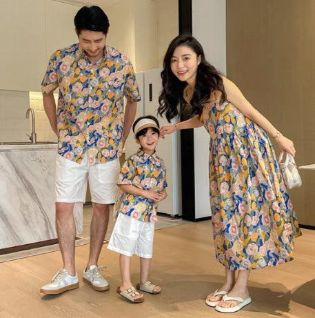 Dopamine Seaside Tyndall-Effect Jupe avec imprimé Parent-enfant assorti