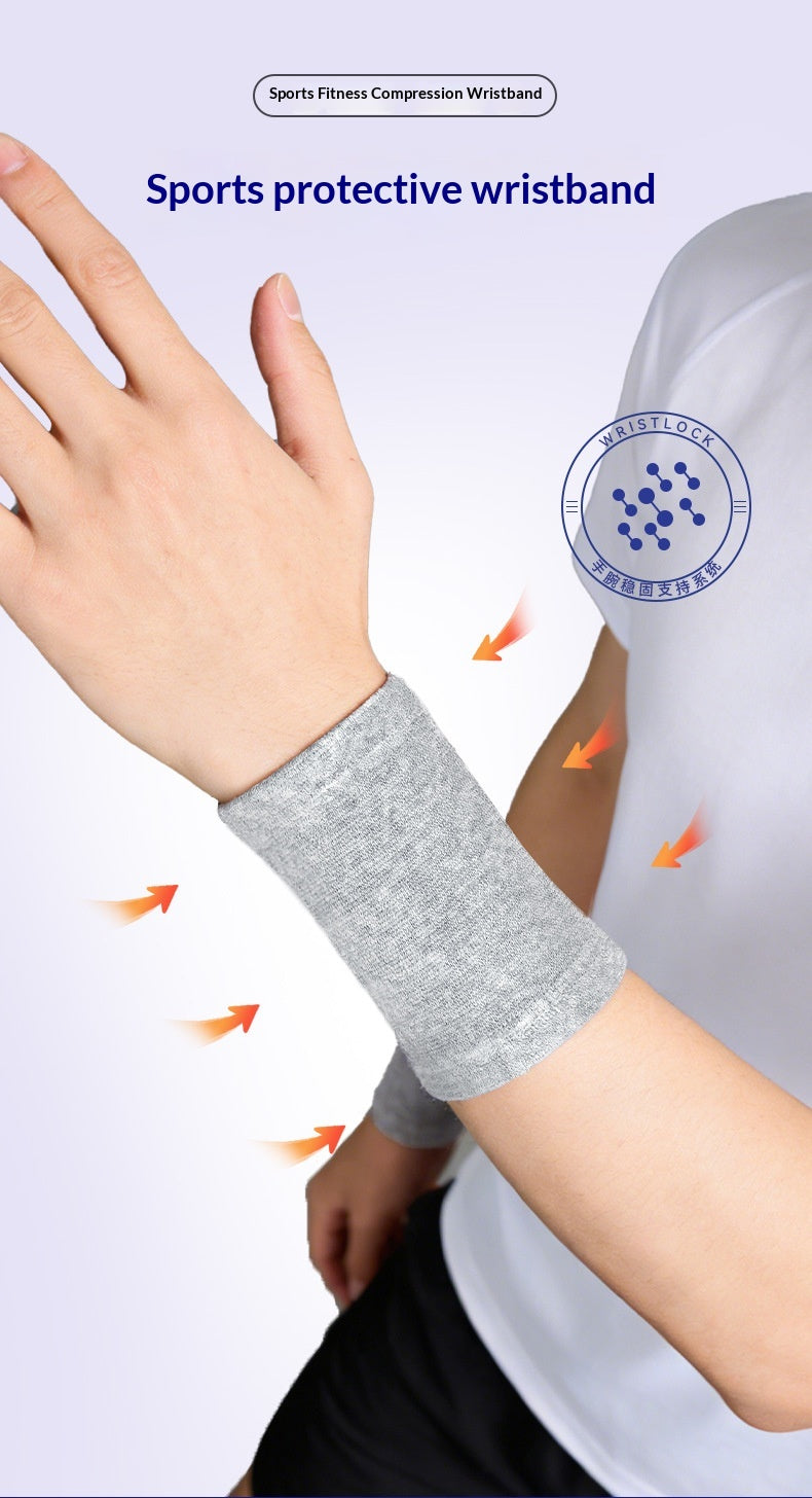 Support de poignet de sport tricoté en fibre de charbon de bambou