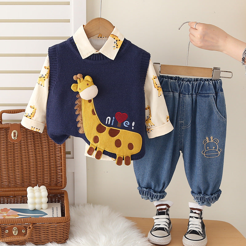 Garçons Vêtements d'automne costume girafe bébé