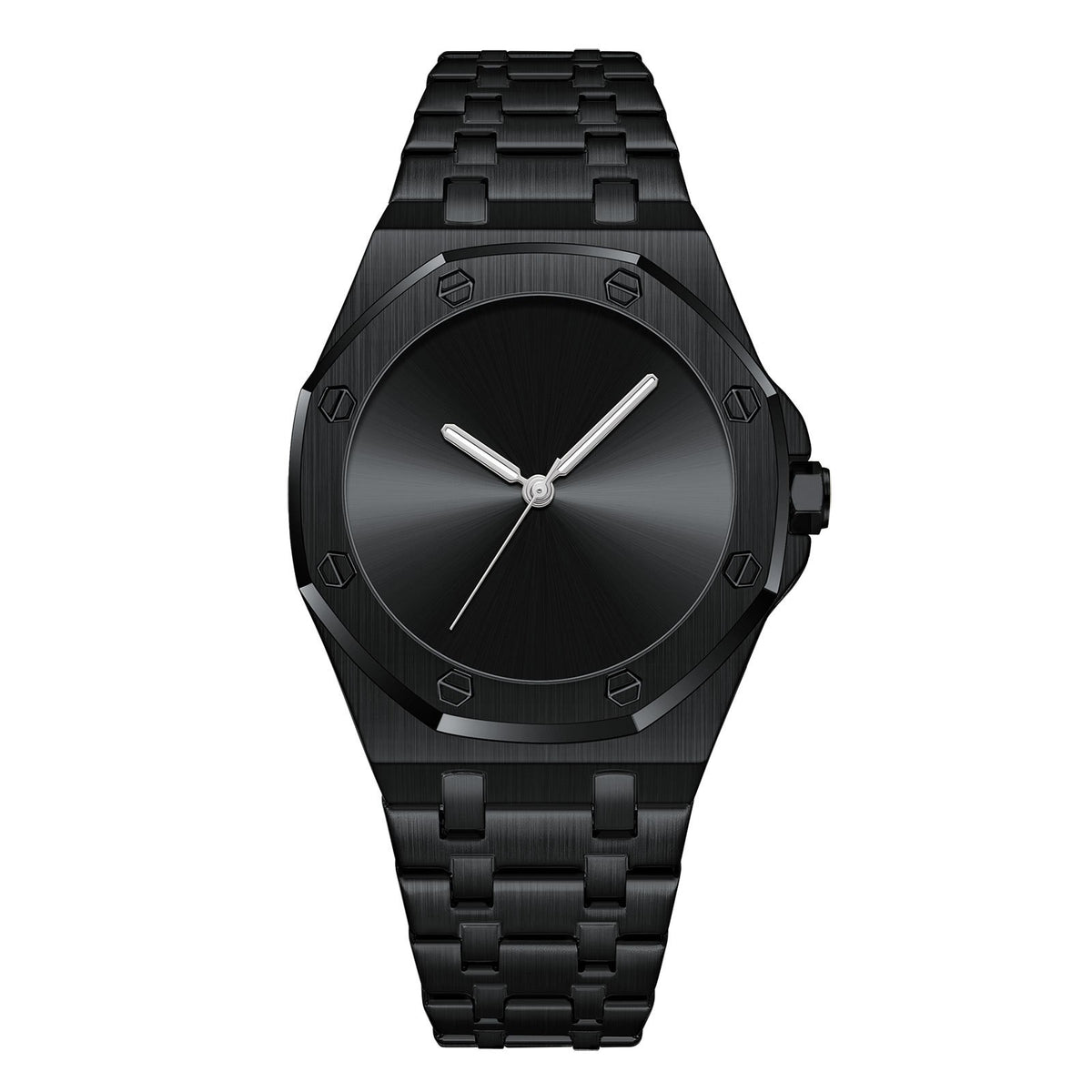 Simple Smooth-surface Octagonal Waterproof Quartz Mens Watch