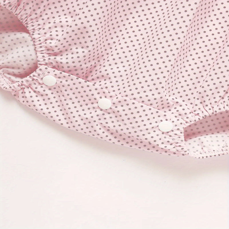 Romper rose à manches courtes de bébé fille
