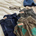 Pantalons en coton lavé pour enfants