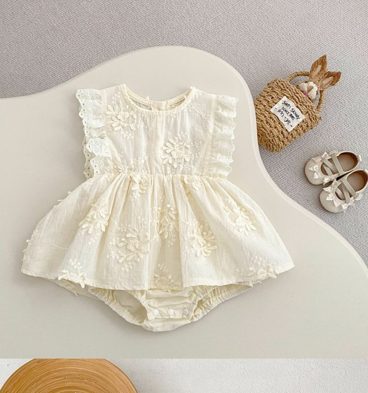 Robe sans manches Princesse Floral Romper