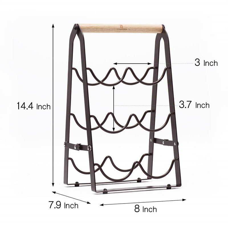 Rack de stockage de vin de bureau métallique