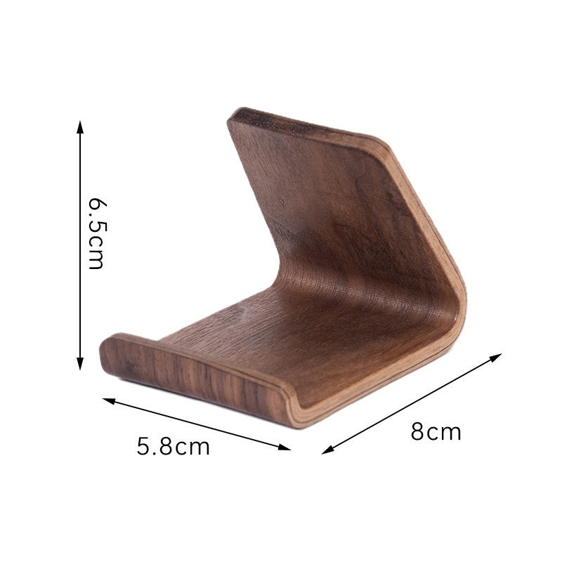Walnut Lazy Wooden Portable Cell Phone Stand