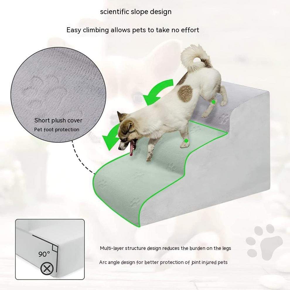 Pet Step Dog Échelle Lit antidérapant Escaliers amovibles et lavable Kitten Petit lit de chien