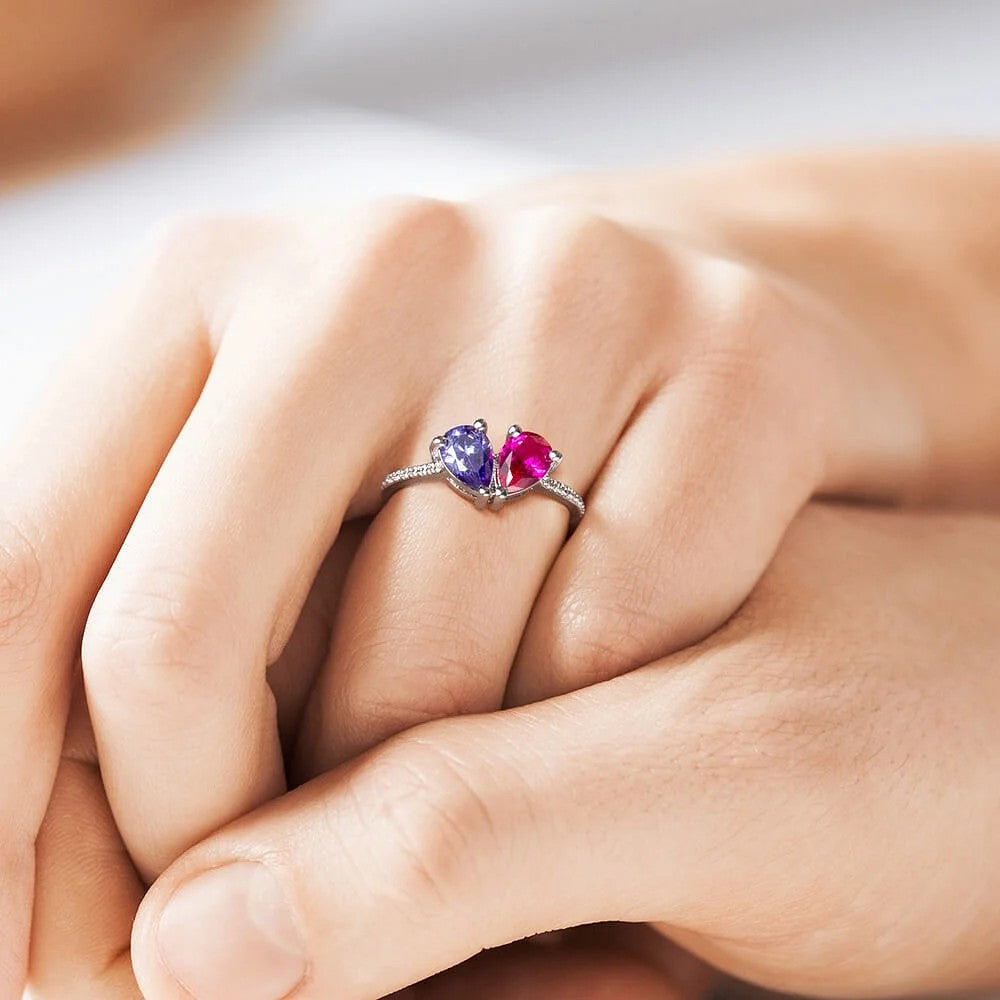 Anneau de mode en pierre de naissance Zircon