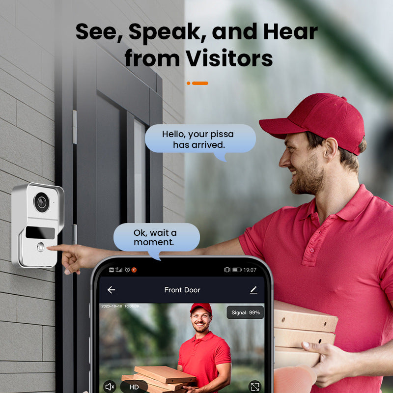 Vidéo Intercom Doorbell 1v2 Surveillance en temps réel Réseau sans fil Intelligent Intercom Sys