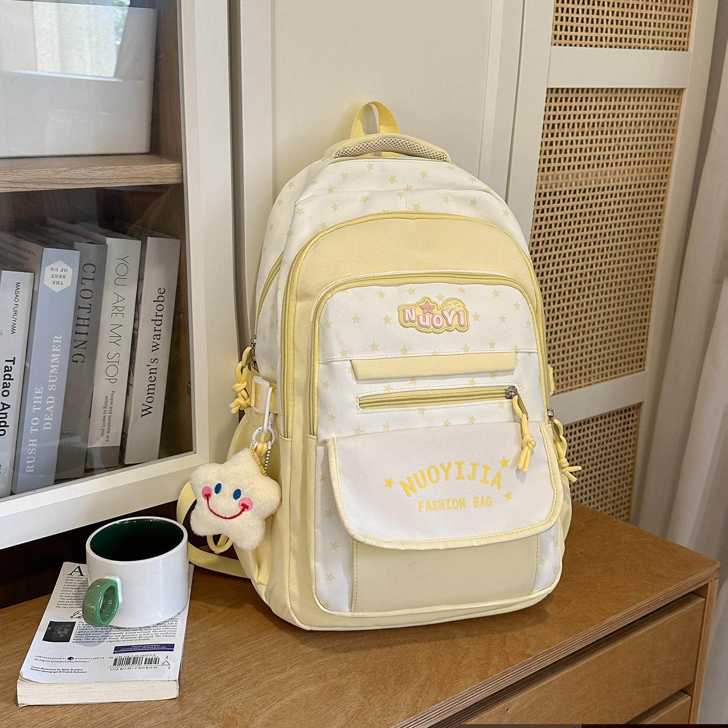 Bloc de couleur High Apparence Multi Compartiment Sac à dos léger