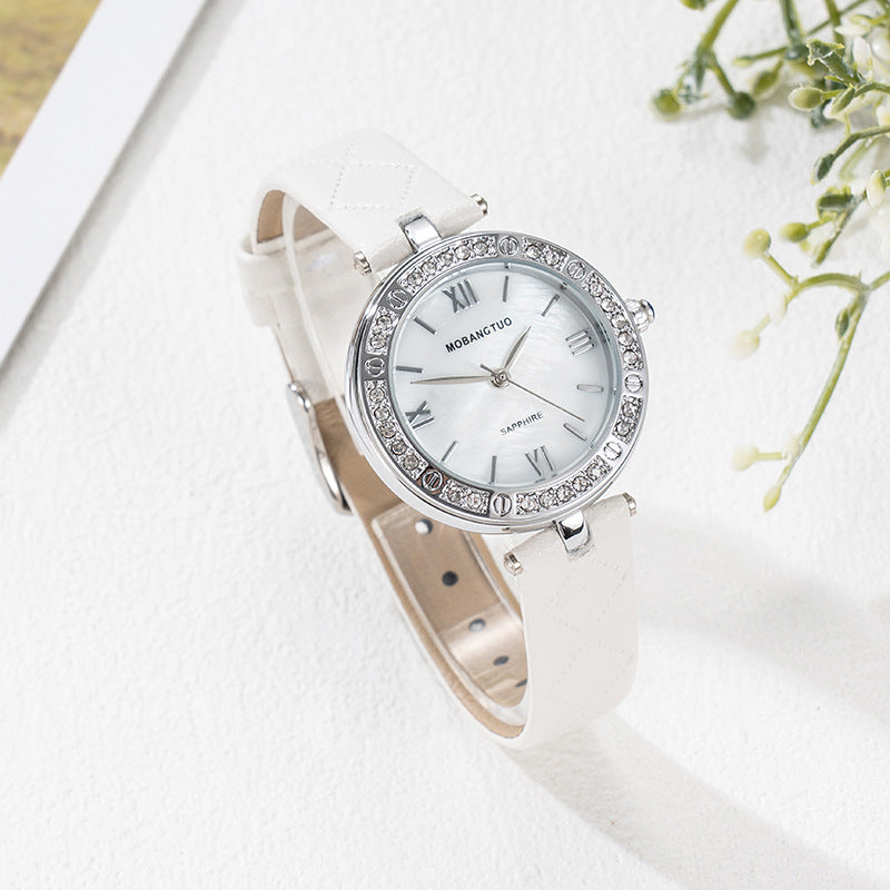 Montre haut de gamme imperméable pour femmes avec ceinture