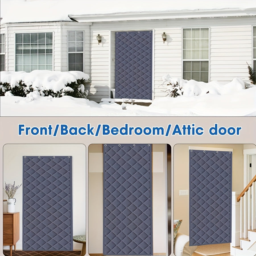 Winter quilted magnetic door curtain