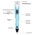 Stylo 3D Stylo d'impression 3D comprend 3 couleurs PLA Filament