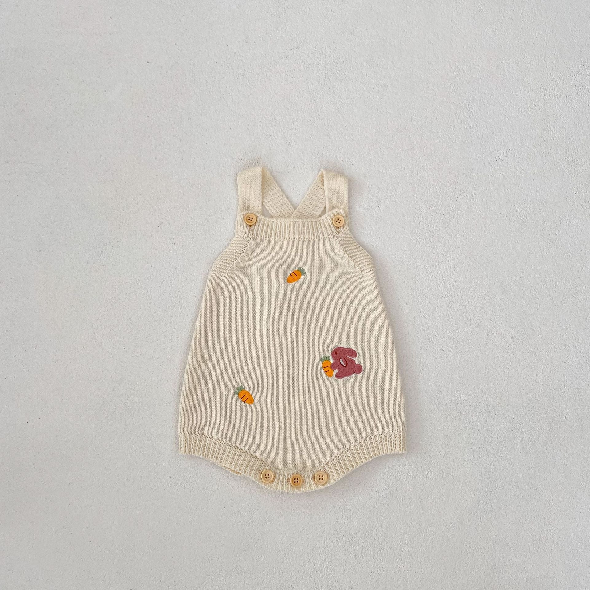 Autumn bébé lapin broderie Radish Veste tricotée