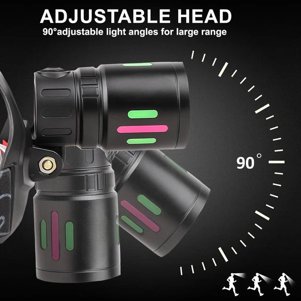 3Modes Tail Warning Lampe de poche rechargeable phare LED