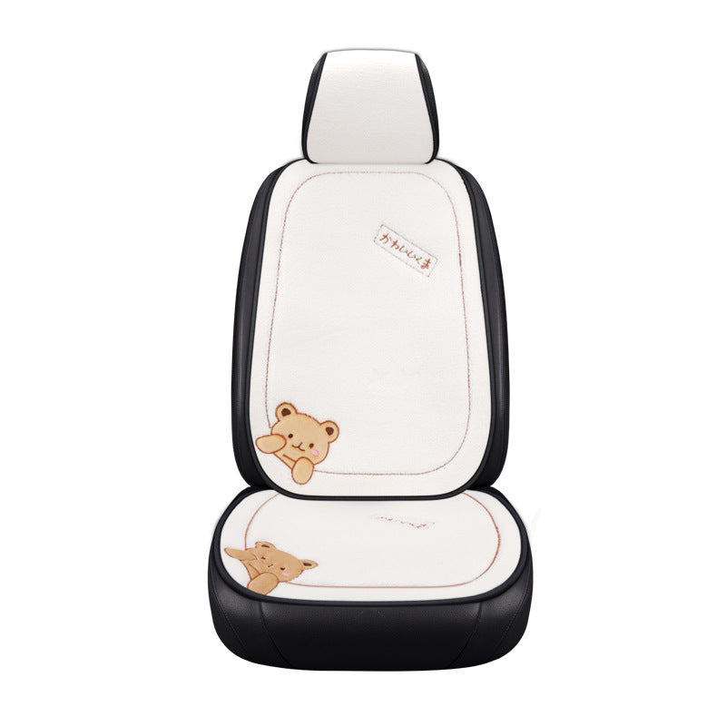 Winter Plush Car Cushion Three-piece Set