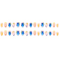 30 pièces de court amande en forme de fruit presse Type Blueberry Gradient Acrylic Nail Stick
