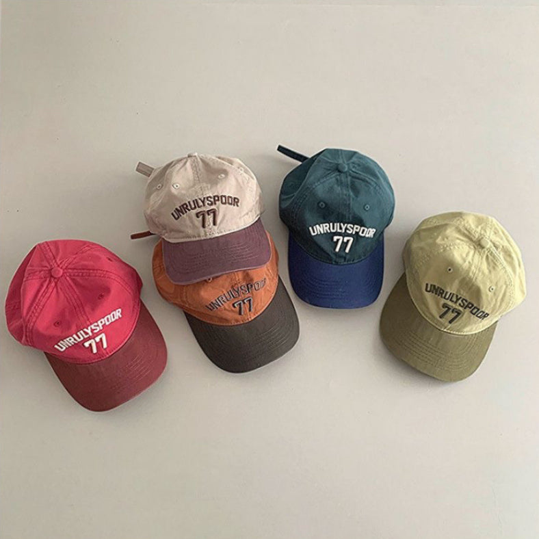 Stylish Casual Soft-crown Color-block Casquette de baseball pour enfants